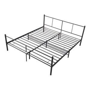 Metalen bedframe Laos met bedbodem en matras zwart - verschillende kleuren