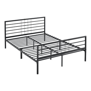Metalen bedframe Rovaniemi met bedbodem zwart - verschillende maten