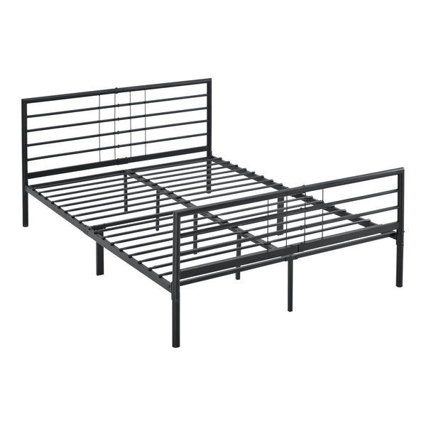 Metalen bedframe Rovaniemi met bedbodem zwart - verschillende maten