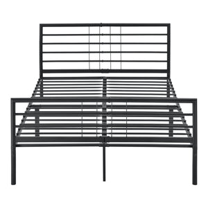 Metalen bedframe Rovaniemi met bedbodem zwart - verschillende maten