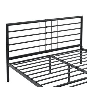 Metalen bedframe Rovaniemi met bedbodem zwart - verschillende maten