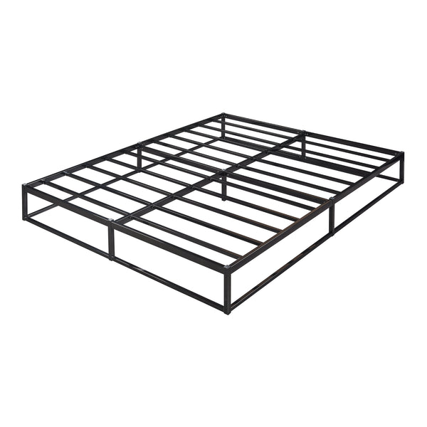Metalen bed Trerunta met bedbodem zwart [en.casa]