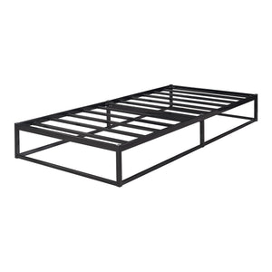 Metalen bed Trerunta met bedbodem zwart [en.casa]