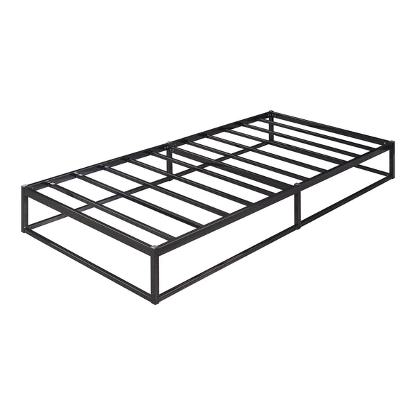 Metalen bed Trerunta met bedbodem zwart [en.casa]