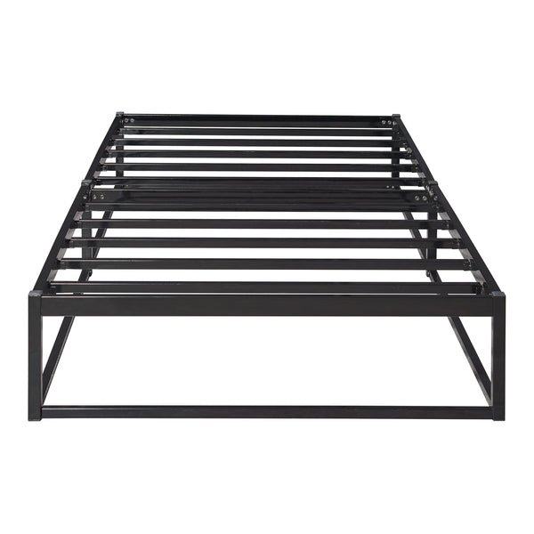 Metalen bed Trerunta met bedbodem zwart [en.casa]