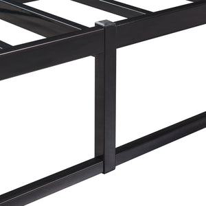 Metalen bed Trerunta met bedbodem zwart [en.casa]