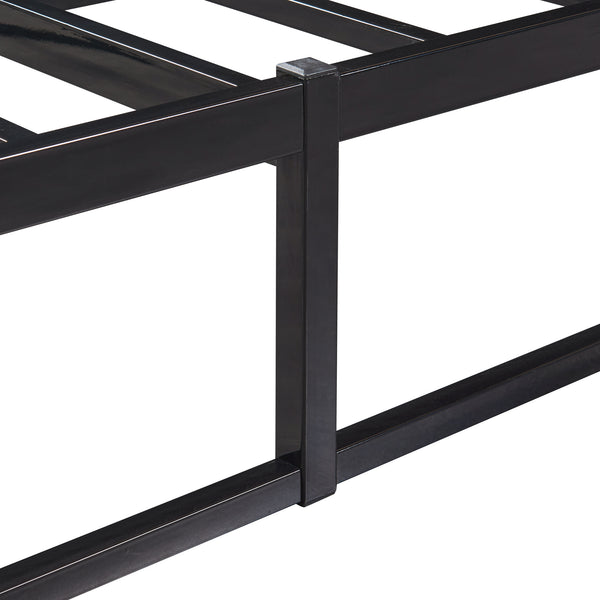 Metalen bed Trerunta met bedbodem zwart [en.casa]
