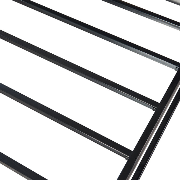 Metalen bed Trerunta met bedbodem zwart [en.casa]