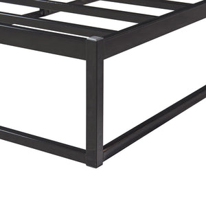 Metalen bed Trerunta met bedbodem zwart [en.casa]
