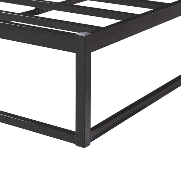 Metalen bed Trerunta met bedbodem zwart [en.casa]