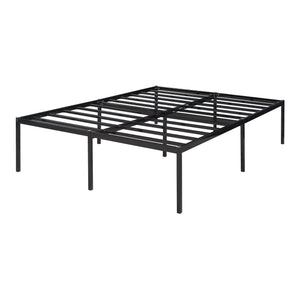 Metalen bed Vårdö met bedbodem zwart [en.casa]