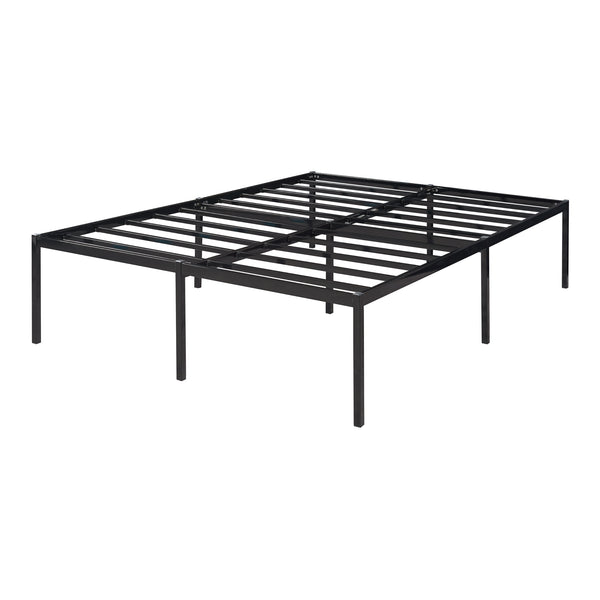 Metalen bed Vårdö met bedbodem zwart [en.casa]