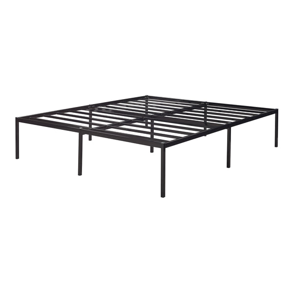 Metalen bed Vårdö met bedbodem zwart [en.casa]