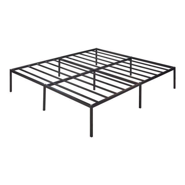 Metalen bed Vårdö met bedbodem zwart [en.casa]