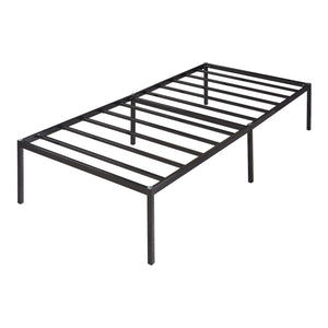 Metalen bed Vårdö met bedbodem zwart [en.casa]