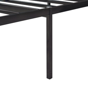 Metalen bed Vårdö met bedbodem zwart [en.casa]