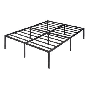 Metalen bedframe Vårdö met bedbodem en matras zwart [en.casa] [neu.haus]