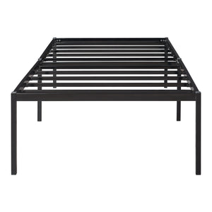 Metalen bedframe Vårdö met bedbodem en matras zwart [en.casa] [neu.haus]