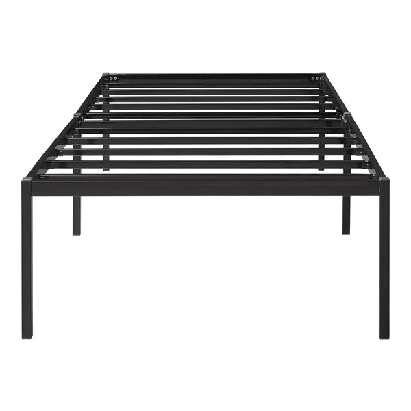 Metalen bedframe Vårdö met bedbodem en matras zwart [en.casa] [neu.haus]
