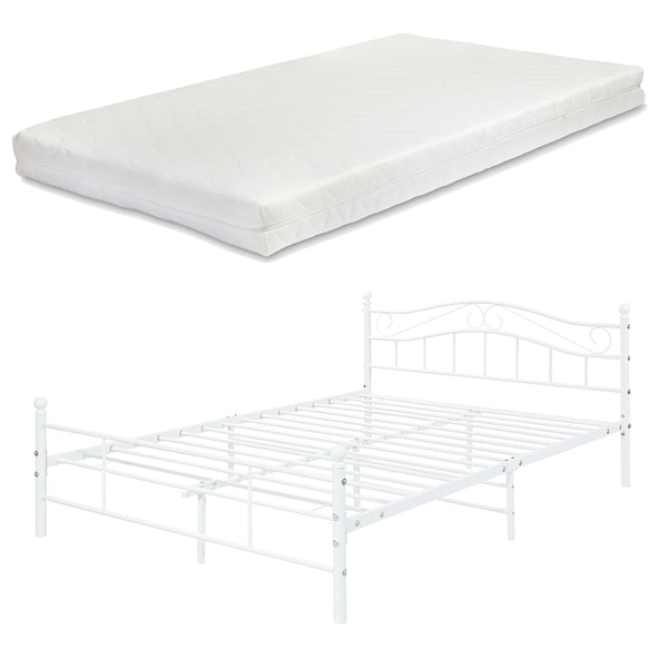 Metalen bedframe Florenz incl. matras en bedbodem - verschillende maten en kleuren