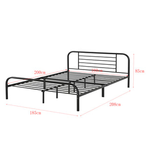 Metalen bed Atammik bedframe met bedbodem en matras - 3 maten