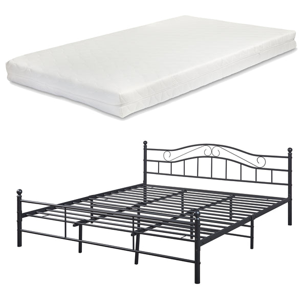 Metalen bedframe Florenz incl. matras en bedbodem - verschillende maten en kleuren