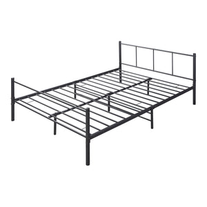 Metalen bedframe Hercules incl. bedbodem en matras zwart - verschillende maten