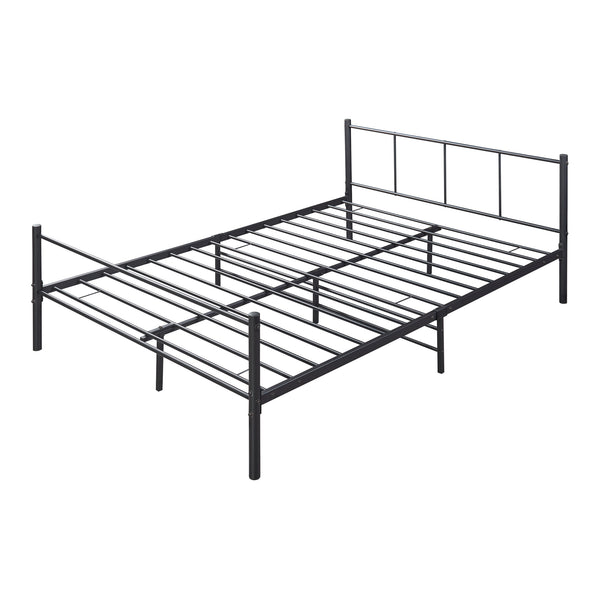 Metalen bedframe Hercules incl. bedbodem en matras zwart - verschillende maten