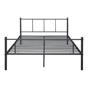 Metalen bedframe Hercules incl. bedbodem en matras zwart - verschillende maten