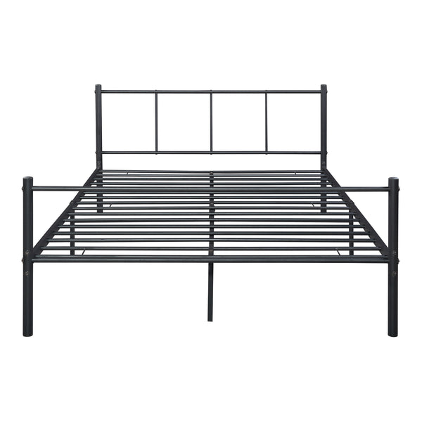Metalen bedframe Hercules incl. bedbodem en matras zwart - verschillende maten