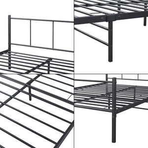 Metalen bedframe Hercules incl. bedbodem en matras zwart - verschillende maten