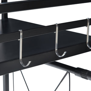 Magnetron rek Sorsele keukenrek zwart [en.casa]