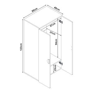 Kinderkast Sandnes 2-deurs 123x60x40 cm [en.casa]