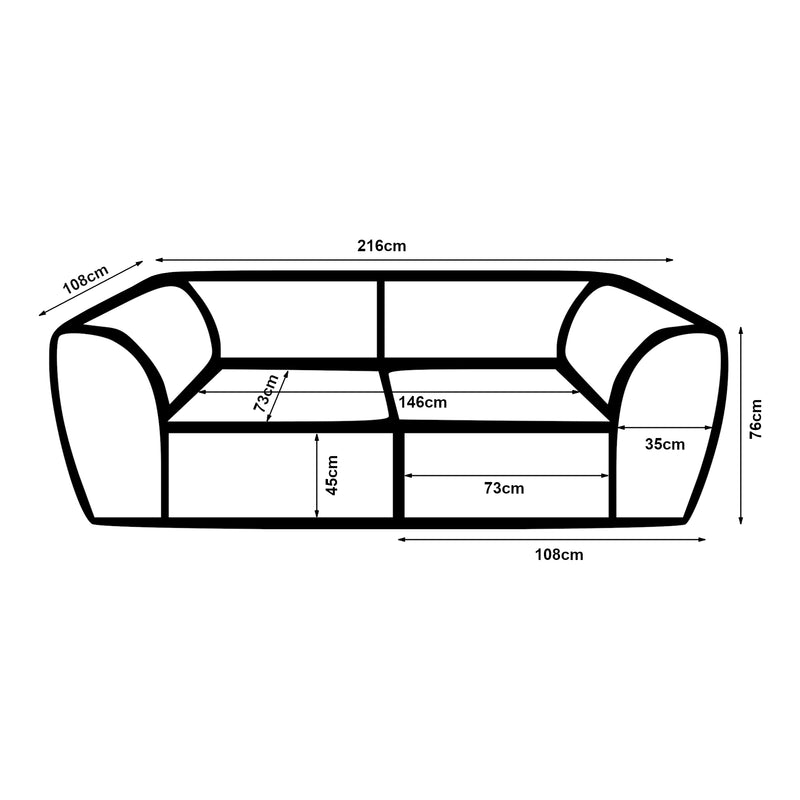 Maatschets Zitbank Hurvas modulaire bank [en.casa]