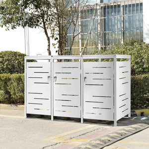 [en.casa] Containerombouw Fahrenwalde rvs zilverkleurig - 3 varianten