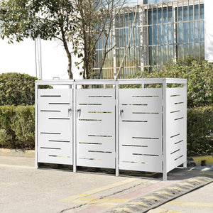 [en.casa] Containerombouw Fahrenwalde rvs zilverkleurig - 3 varianten