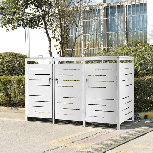 [en.casa] Containerombouw Fahrenwalde rvs zilverkleurig - 3 varianten