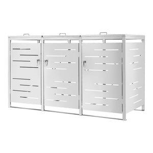 [en.casa] Containerombouw Fahrenwalde rvs zilverkleurig - 3 varianten