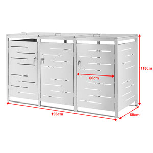 [en.casa] Containerombouw Fahrenwalde rvs zilverkleurig - 3 varianten