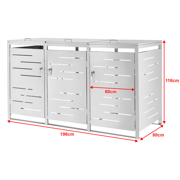 [en.casa] Containerombouw Fahrenwalde rvs zilverkleurig - 3 varianten