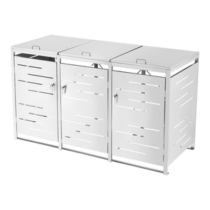 [en.casa] Containerombouw Fahrenwalde rvs zilverkleurig - 3 varianten