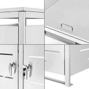 [en.casa] Containerombouw Fahrenwalde rvs zilverkleurig - 3 varianten