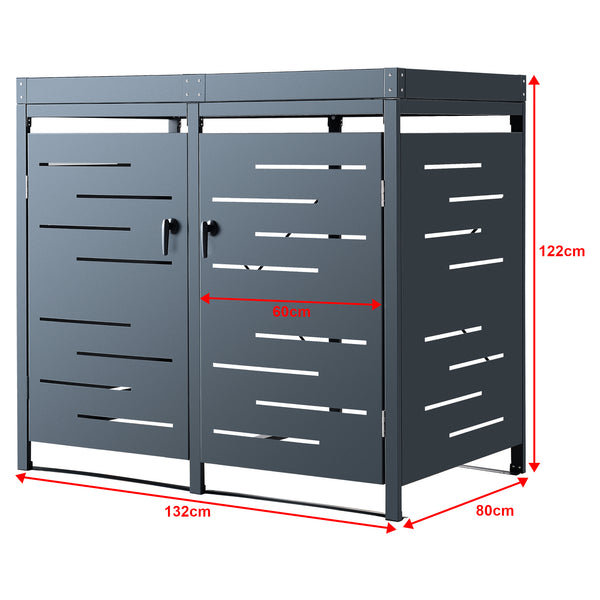 [en.casa] Containerombouw Salching staal antraciet - 2 varianten