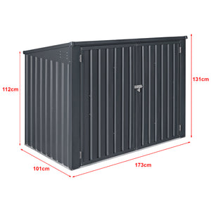 [en.casa] Containerombouw Grebin staal donkergrijs - 2 varianten