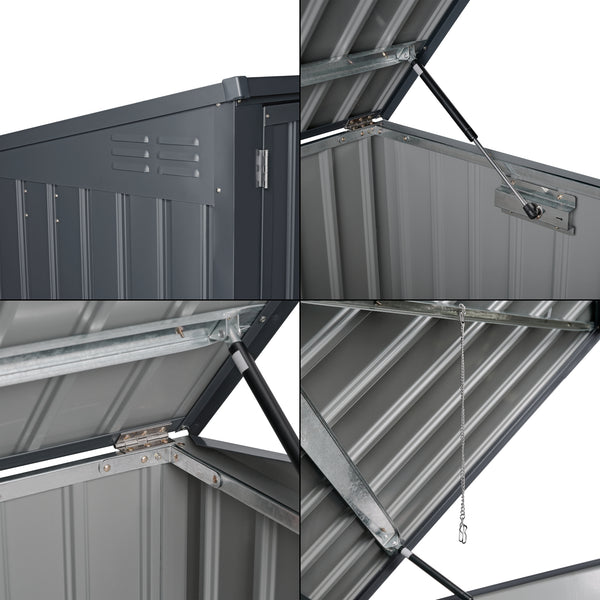 [en.casa] Containerombouw Grebin staal donkergrijs - 2 varianten