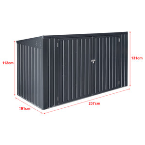 [en.casa] Containerombouw Grebin staal donkergrijs - 2 varianten