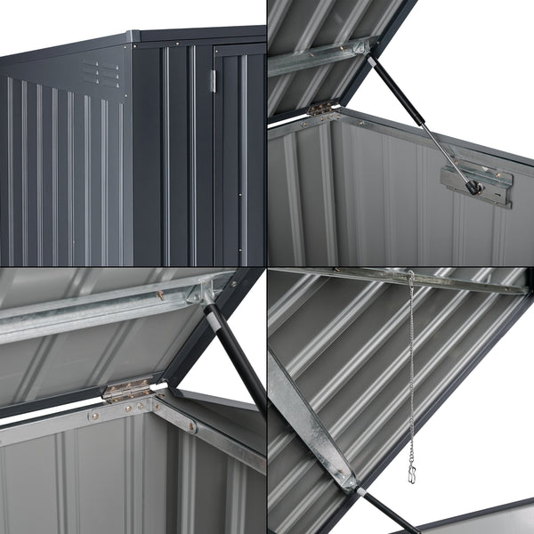[en.casa] Containerombouw Grebin staal donkergrijs - 2 varianten