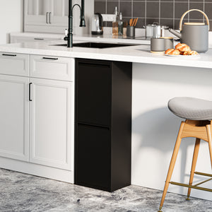 Afvalscheidingskast Sollentuna met 2 vakken 93x33x25 cm [en.casa]