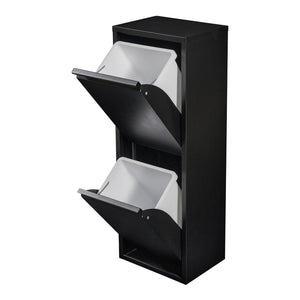 Afvalscheidingskast Sollentuna met 2 vakken 93x33x25 cm [en.casa]