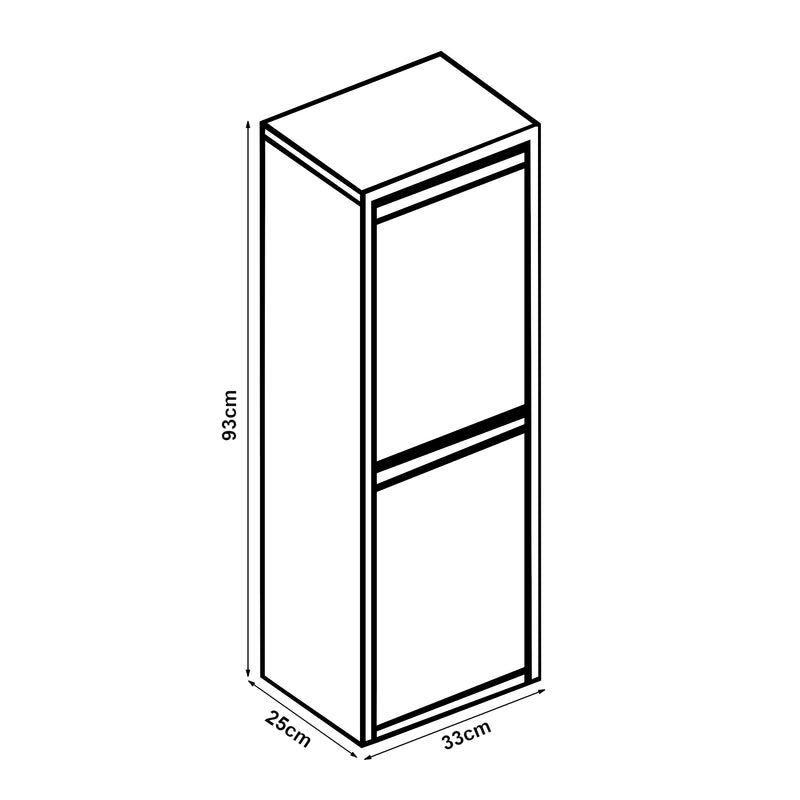 Maatschets Afvalscheidingskast Sollentuna met 2 vakken 93x33x25 cm [en.casa]